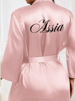 Peignoir en satin - Rose