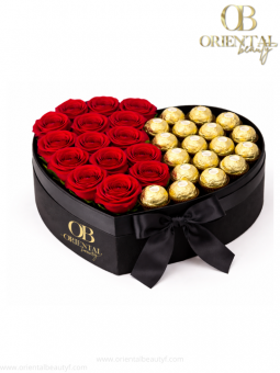 Coffret 15 roses éternelles...