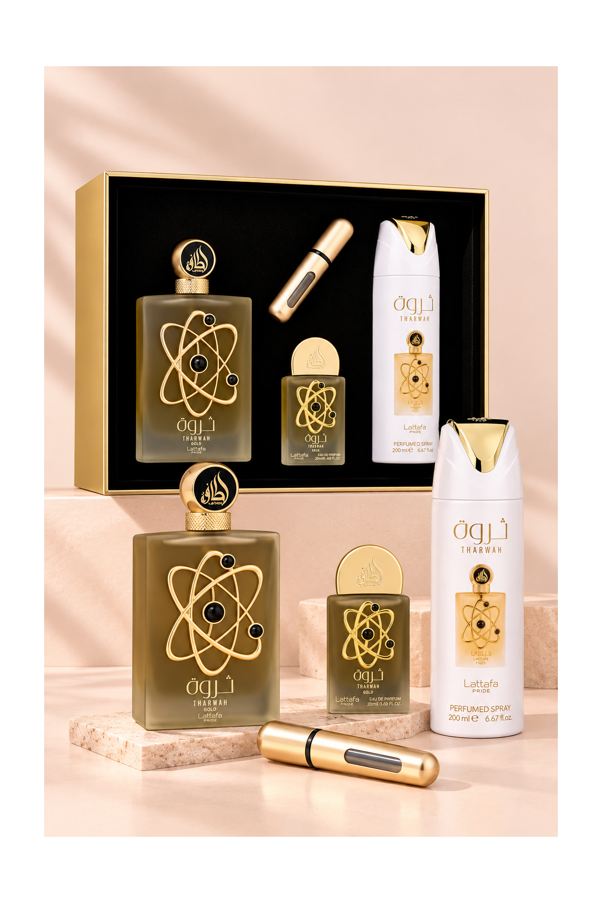 Coffret Tharwah Gold – Lattafa Pride