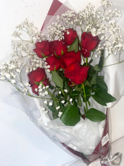 Bouquet de 10 roses rouge